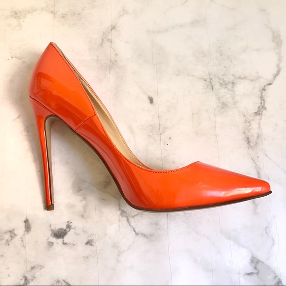 SOLD❤️ Size 9.5 Bright Orange Pump High Heel - Picture 7 of 7